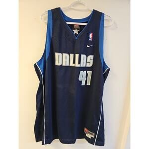 Vintage Nike Dallas Mavericks Dirk Nowitzki NBA Jersey Nike Mens 2XL Length +2